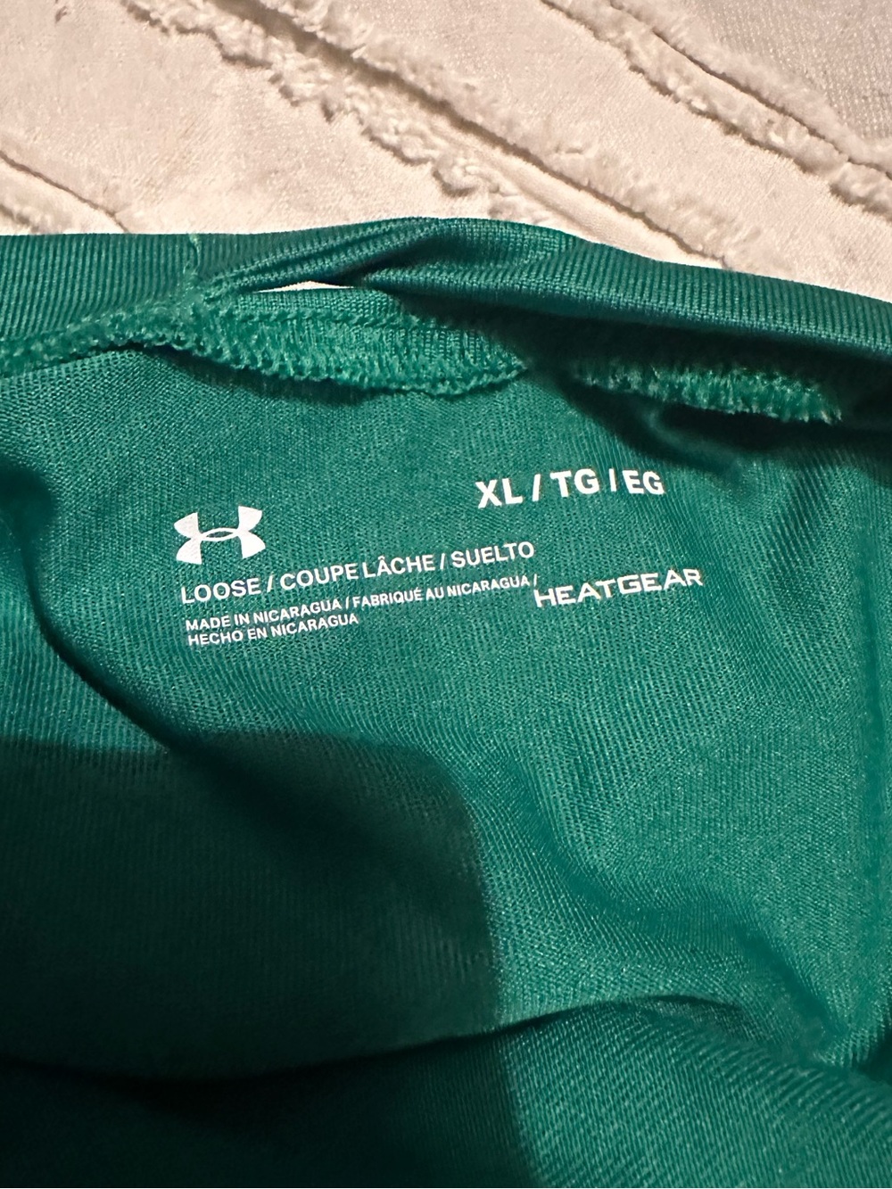 Under Armour HeatGear Loose Fit Green Athletic Tee Shirt XL - Picture 2 of 2